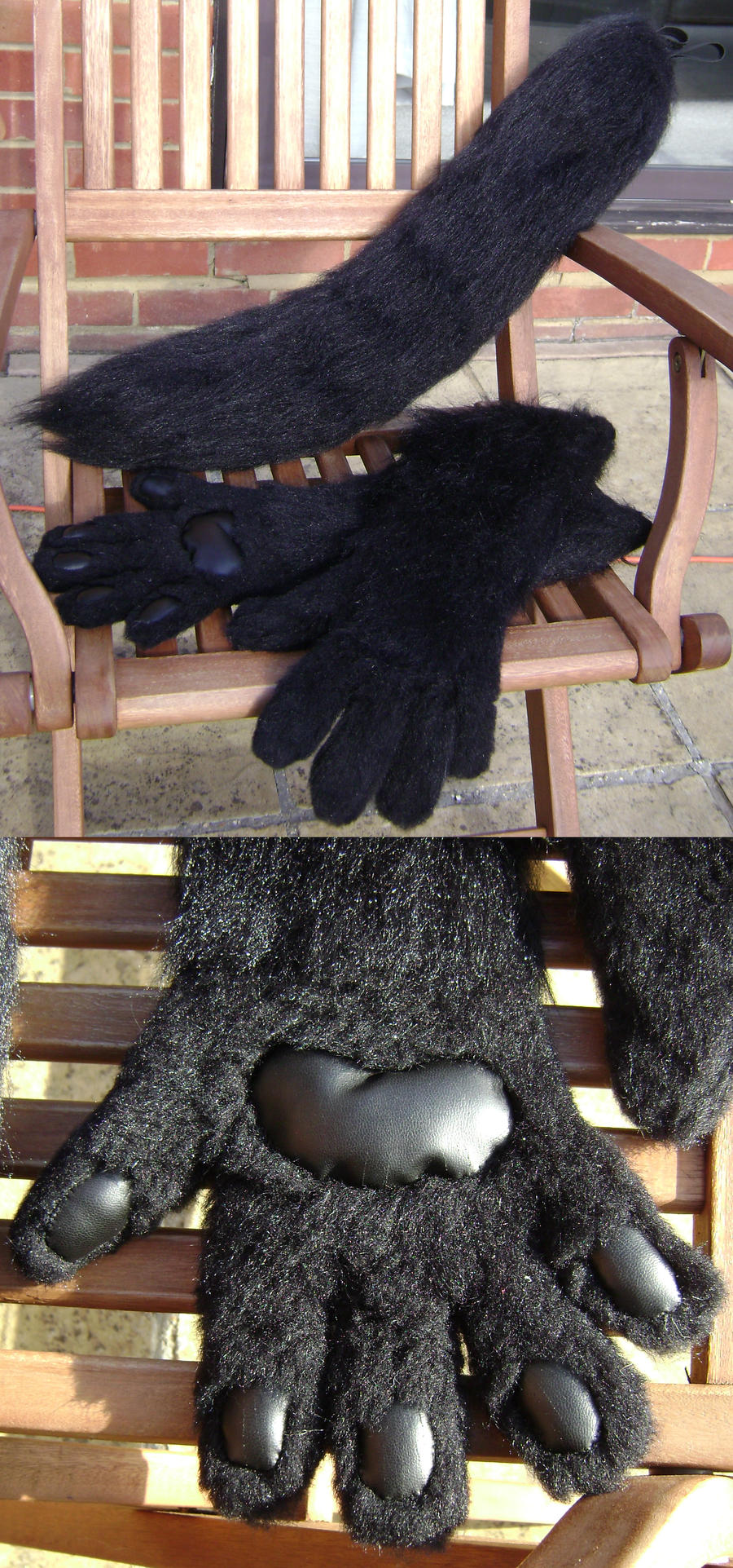 Black Werewolf Tail and Paws