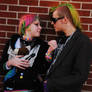 Punk couple by bricks