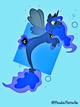 Princess Luna as a seapony