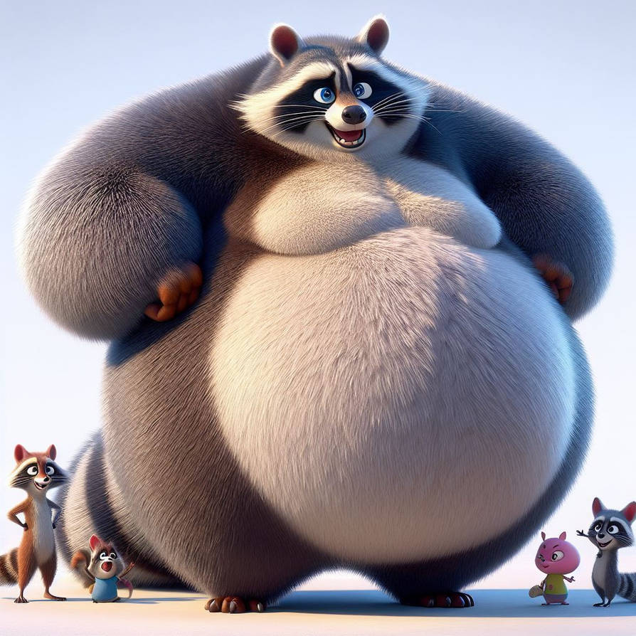 Rotund Racoon Big Fat Overweight Obese Raccoon by GabrielArtMaker55 on DeviantArt