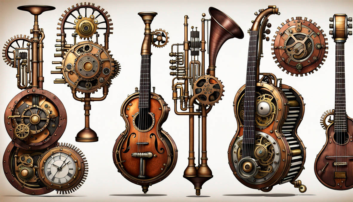 Steampunk Music Instruments by Agent-0013 on DeviantArt