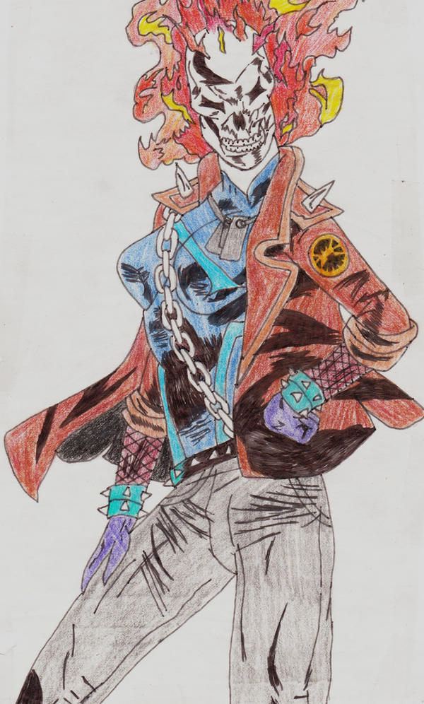 Female Ghost Rider by scrletfyre on DeviantArt