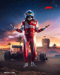 Fernando Alonso 2010 BahrainGP poster