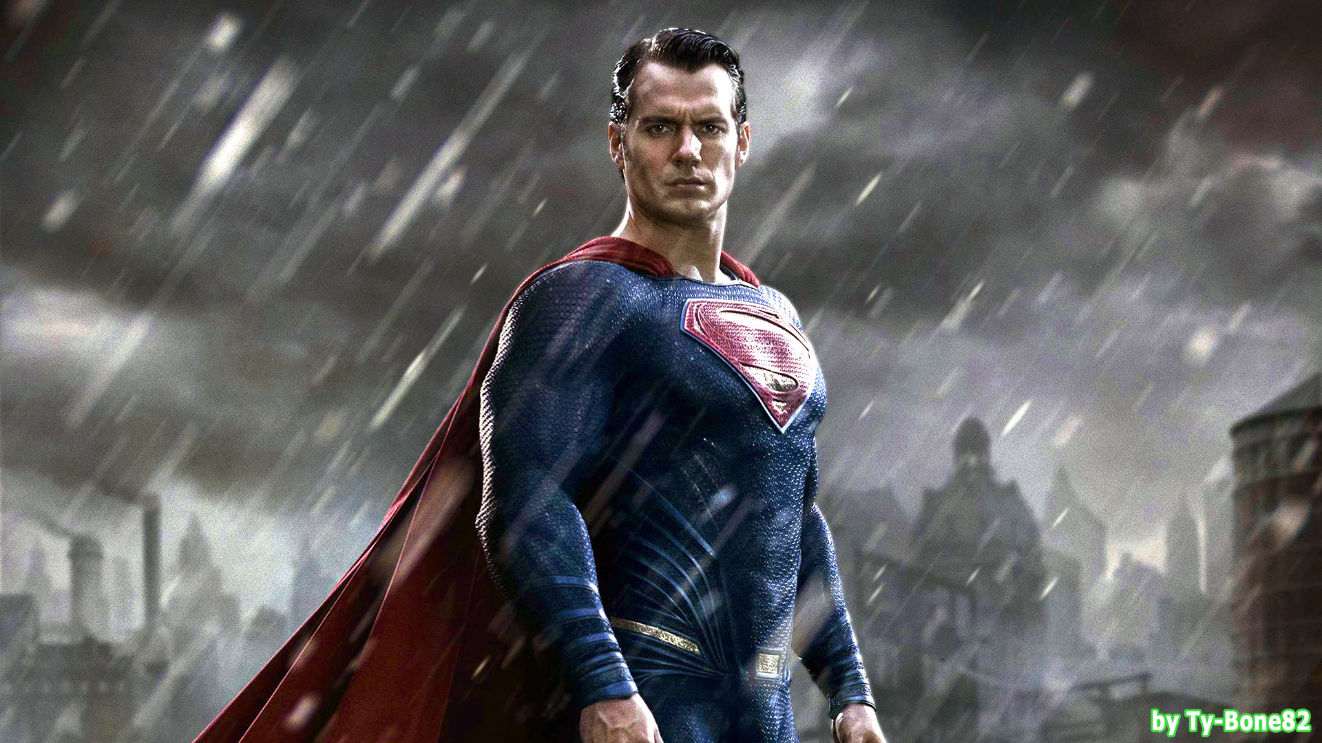 Henry Cavill as Superman - Wallpaper (Colorized) by Super-TyBone82