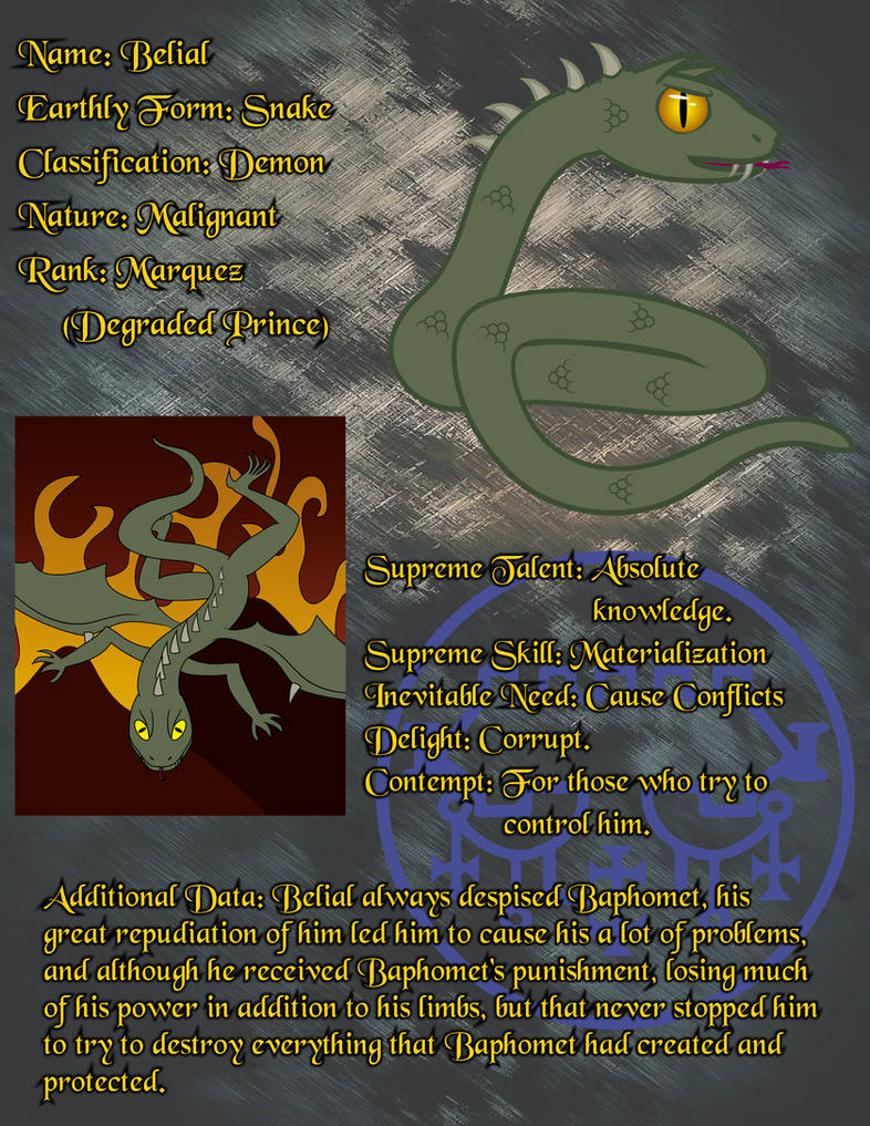 Data Demon Demon Data: Belial by shyguy2004 on DeviantArt