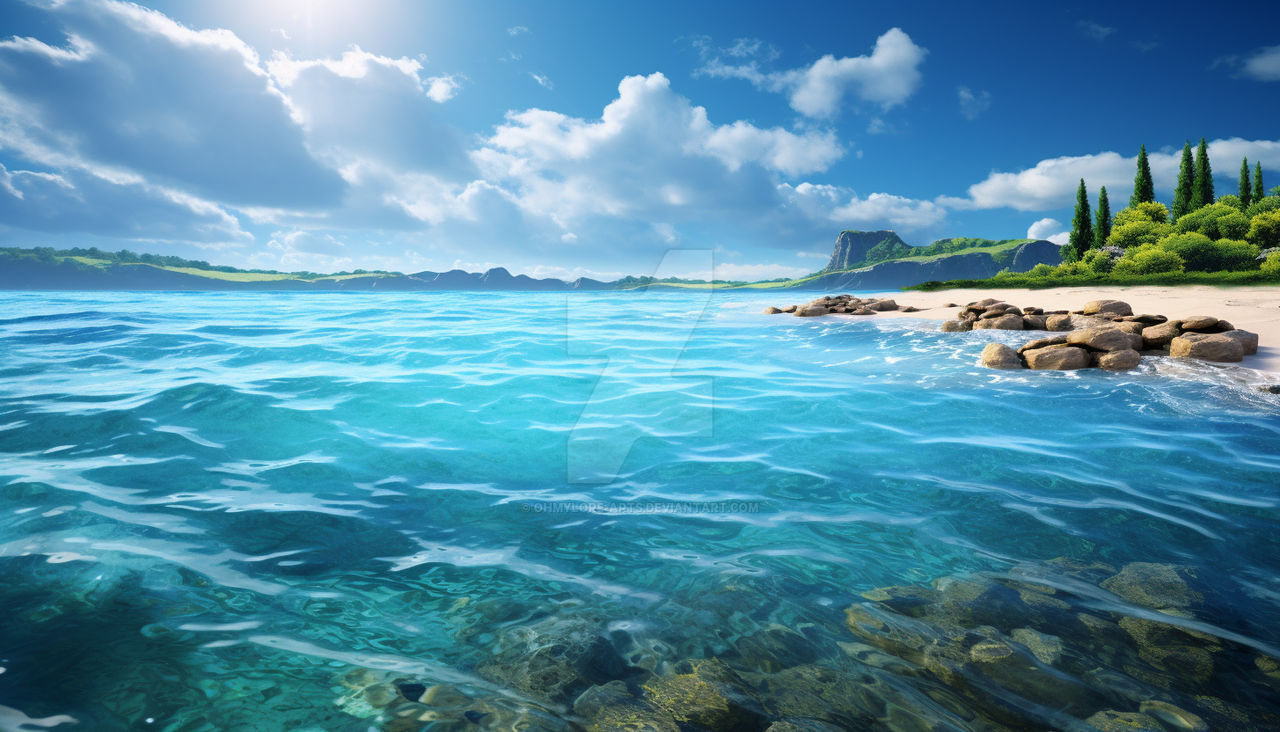 Relaxing Ocean Background Wallpaper (3) by ohmylore-arts on DeviantArt