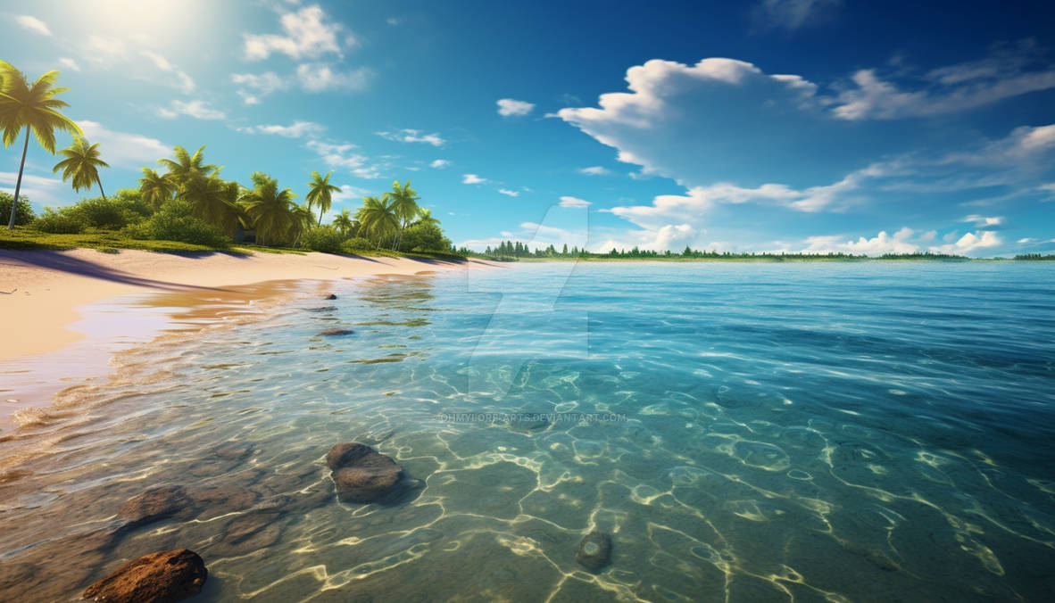 Relaxing Ocean Background Wallpaper (6) by ohmylore-arts on DeviantArt