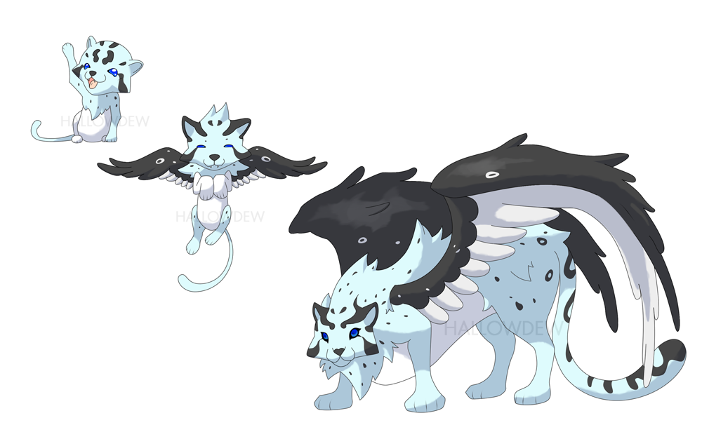 Snow Cat Pokemon By Hallowdew On Deviantart