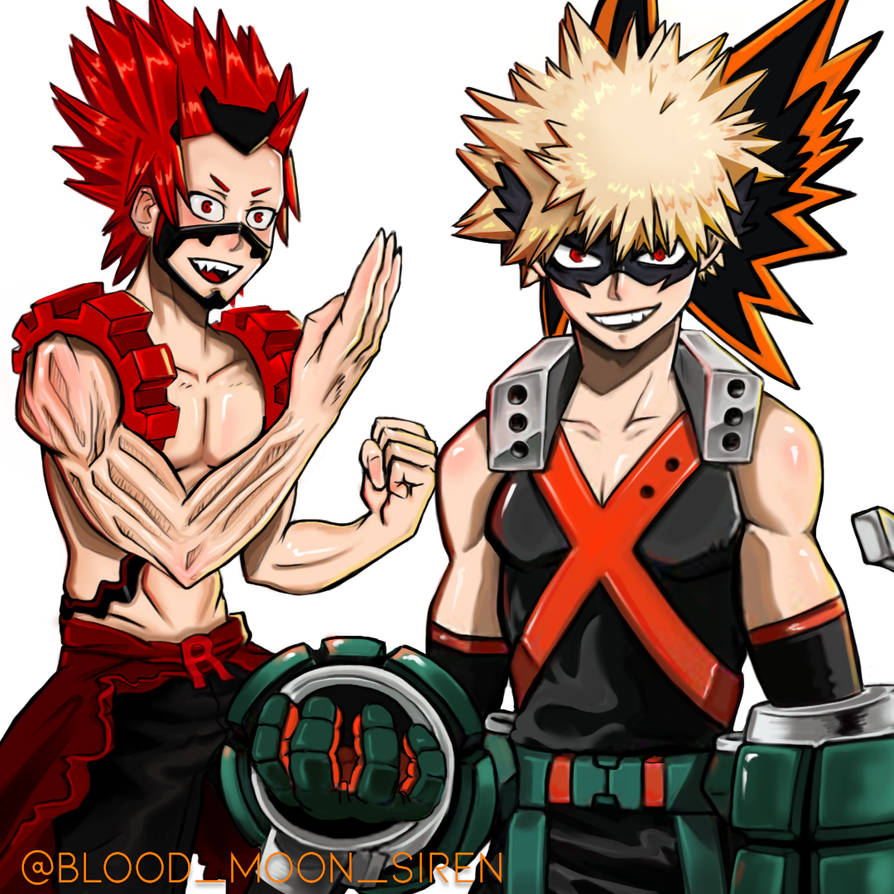 kirishima X Bakugou by BloodMoonSiren on DeviantArt