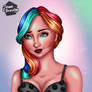 Girl with Rainbow Hair (Redraw)