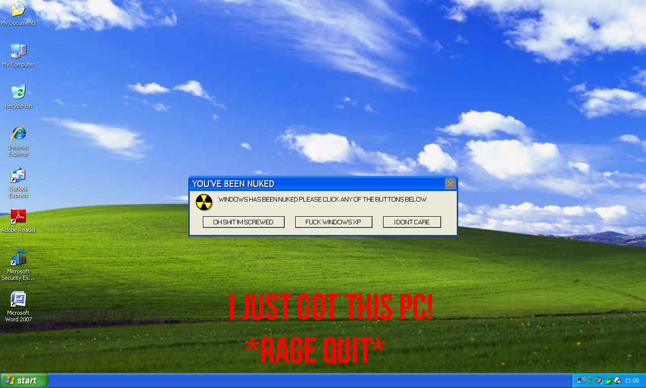 Windows Xp Nuke by xXTraeTGamingXx on DeviantArt