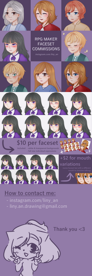 RPG Maker Faceset Commissions Info [OPEN]