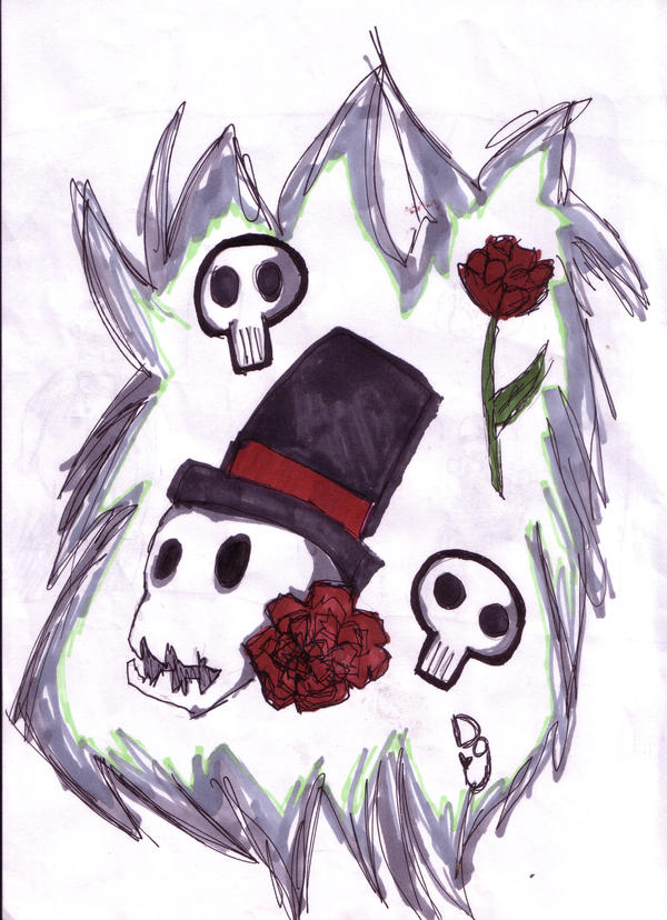Un-emo-Skulls and roses by Puppiebutter on DeviantArt
