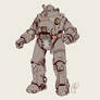 Old Retro Sci-fi Power armor