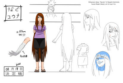 Naruto OC Ref Sheet - Yuuna Misaki AGE 44