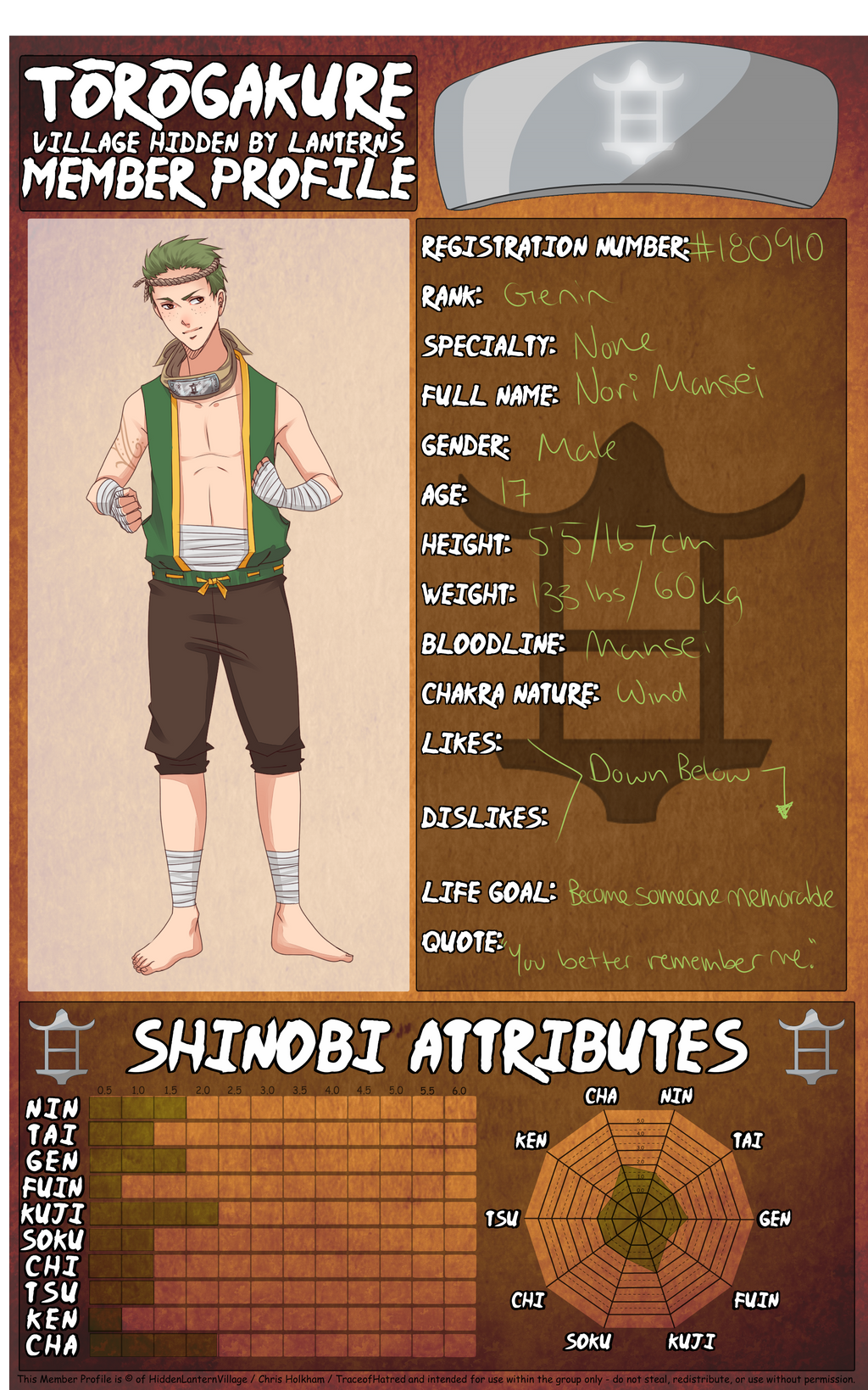 Nori Post-Timeskip Profile by Sukieyo