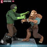 Frankenstein vs the Wolf Man