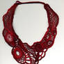 Red Needle Lace Necklace