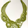 Green Needle Lace Necklace