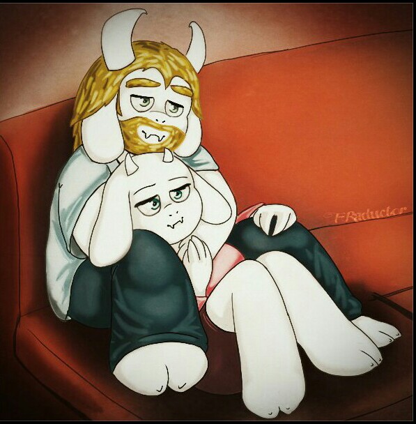 Undertale (Art Trade) Asgore and Toriel