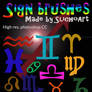 Sign brushes pack