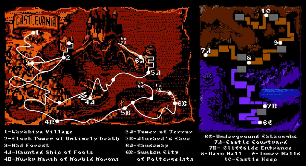 Dracula's Castle Map