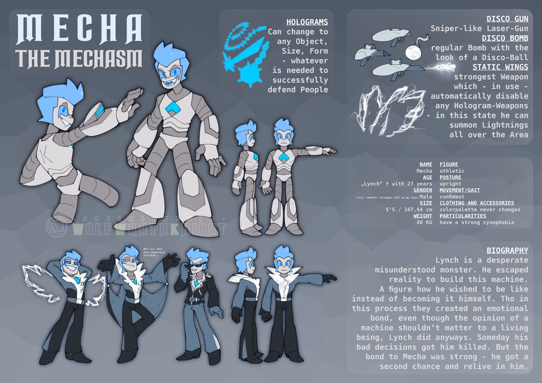 Ref. Sheet: Mecha the Mechasm by Wolfwrathknight on DeviantArt