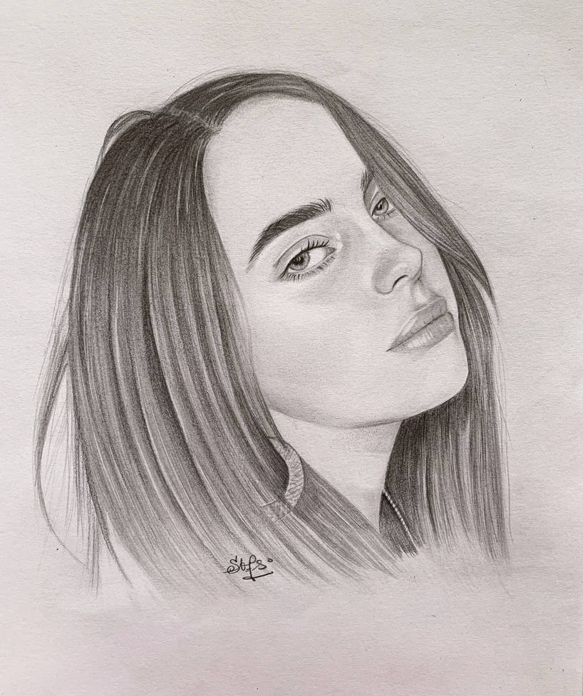Get Inspired For Billie Eilish Drawing Self Portrait Ann
