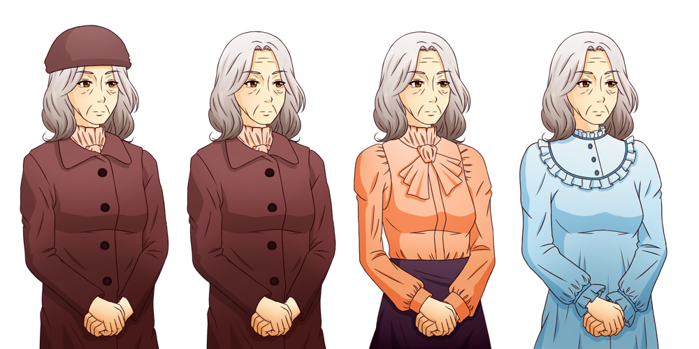 MIRIAM: Character Portraits: Mrs. Miller (Colored)