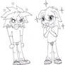 Chibi Bakura and Ryou