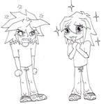 Chibi Bakura and Ryou by BakuraFanLover