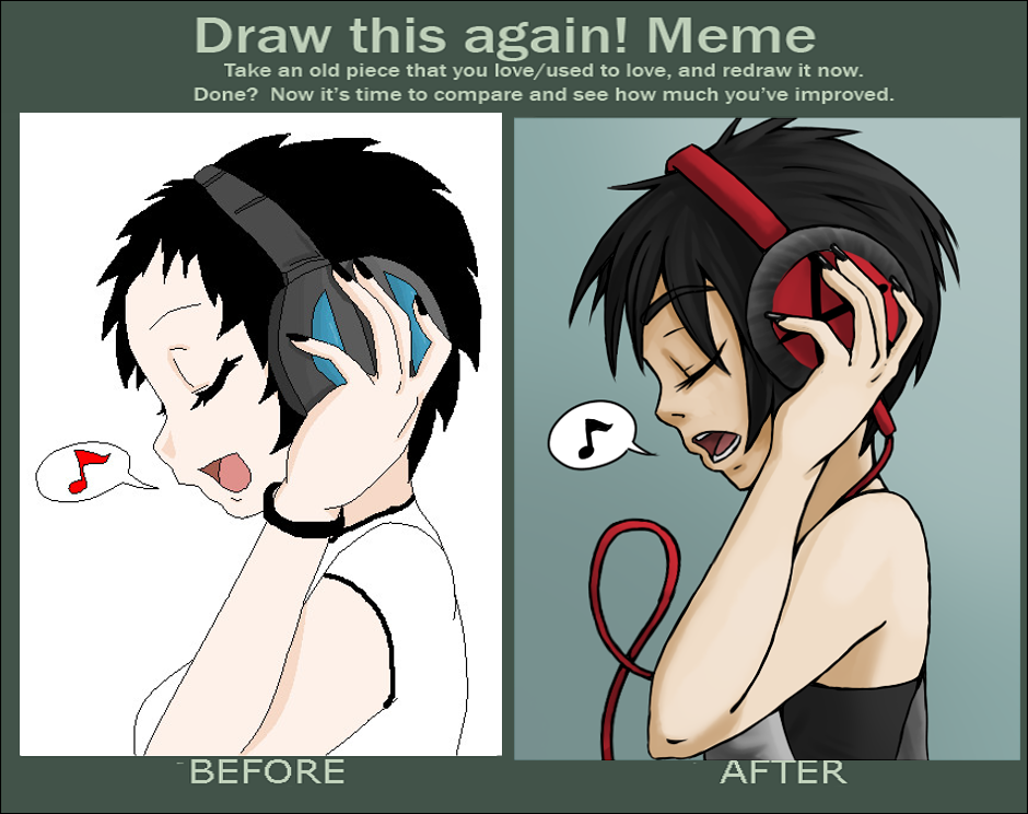 Meme  Before And After- Humanized Alex