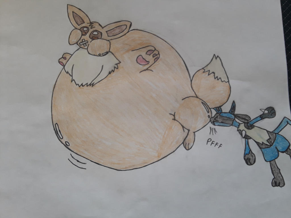 Eevee Inflation Eevee inflation (blowbuttkiss) by Mlpinflator123 on DeviantArt