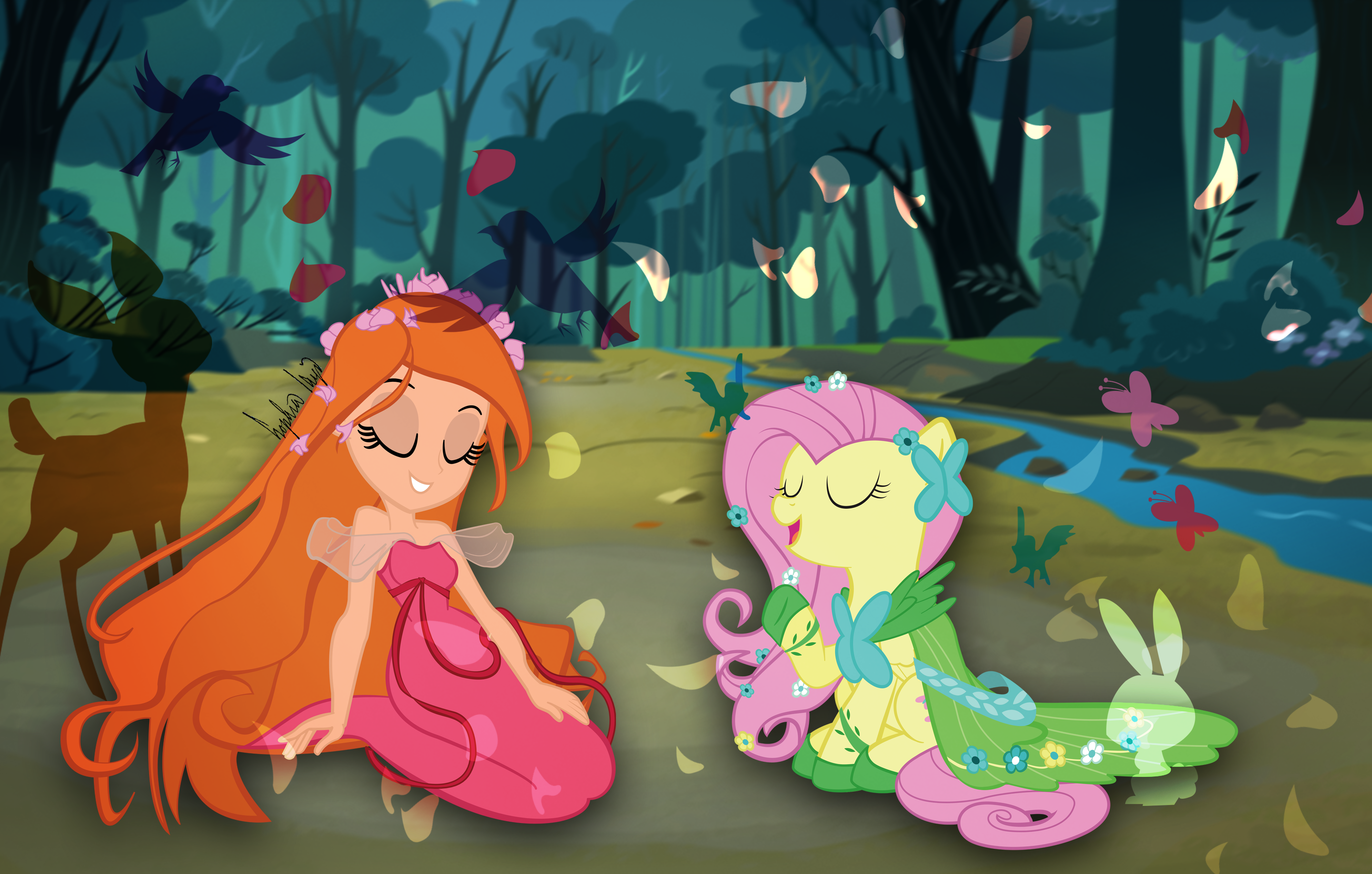 Giselle and Fluttershy