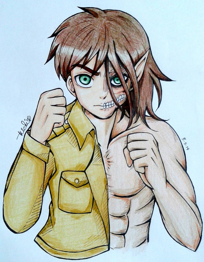Eren Jaeger Half Human Half Titan Mode Fa By Michivongola On Deviantart Eren Jaeger Half Human Half Titan Mode Fa By Michivongola On Deviantart