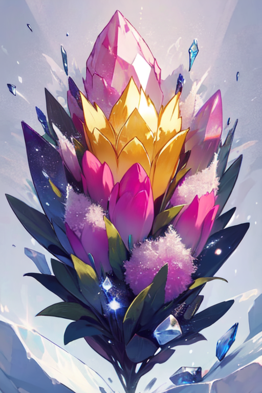 Crystal Flowers by DigitalRevvi on DeviantArt