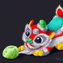 Cute Chinese Lion Dancer