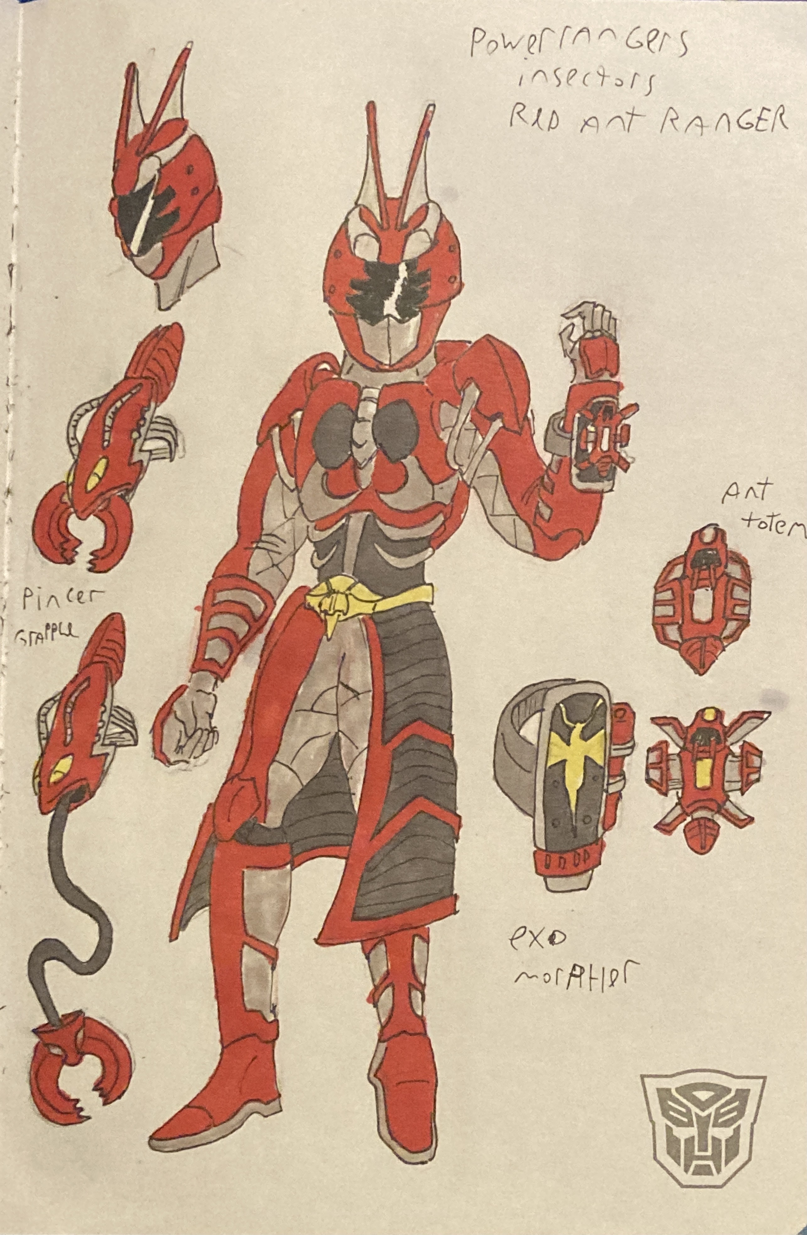 Power Rangers insectors (redesigned) red Ranger by robertoadder8 on ...
