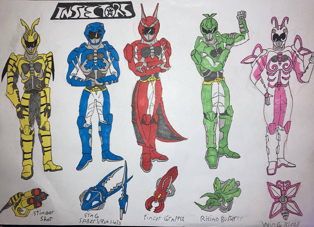 Power Rangers insectors (redesign) by robertoadder8 on DeviantArt
