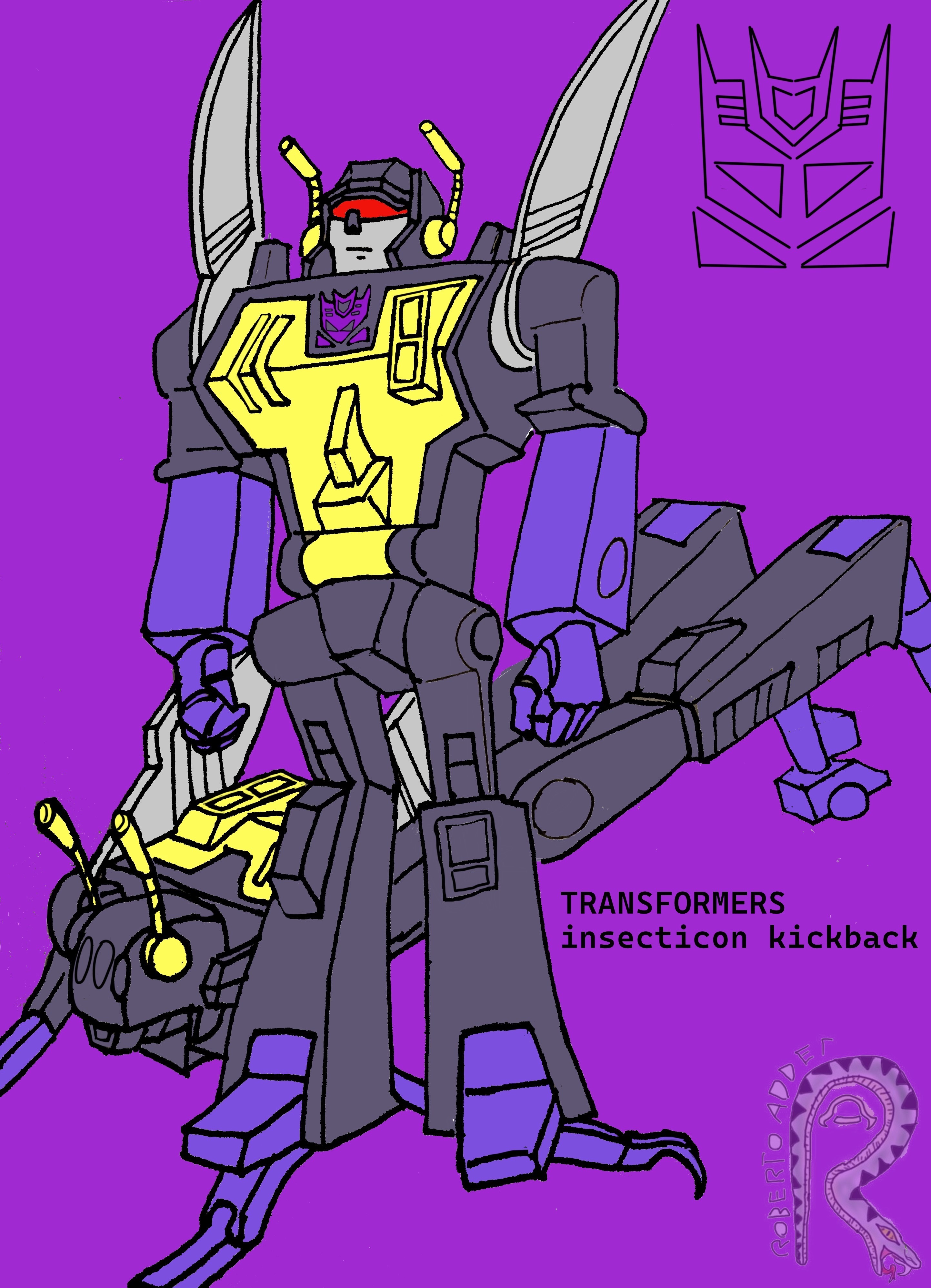 Kickback Insecticon Transformers insecticon kickback (digital colour) by robertoadder8 on ...