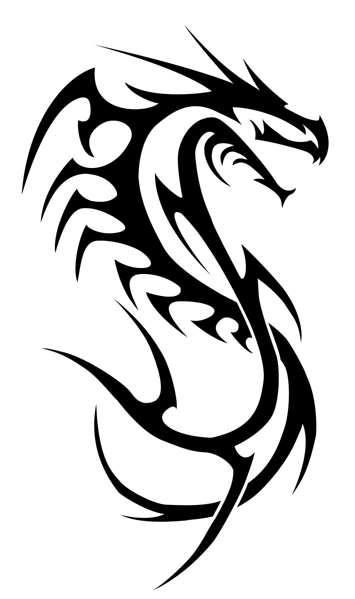 dragon lined-tribal