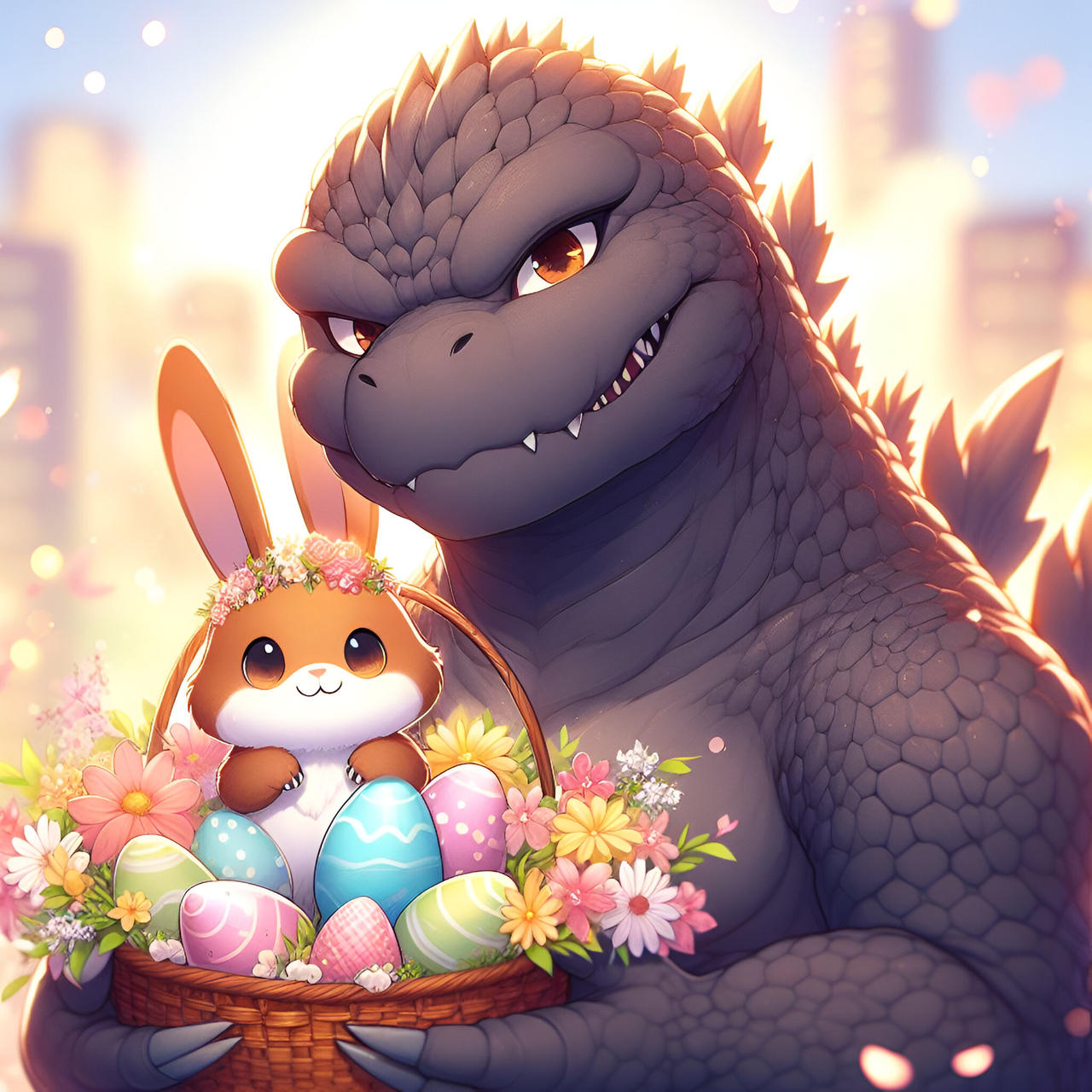 Spring Godzilla Godzilla celebrates Easter by Talasia85 on DeviantArt
