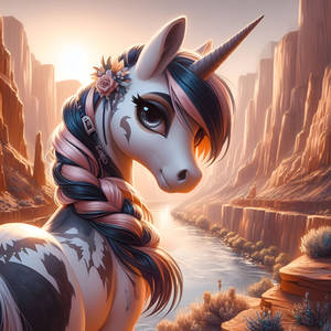 Unicorn in a Canyon