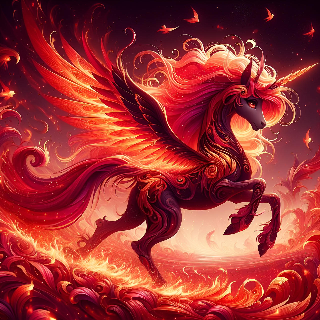 Fire Fun Icon Fire Unicorn by Talasia85 on DeviantArt