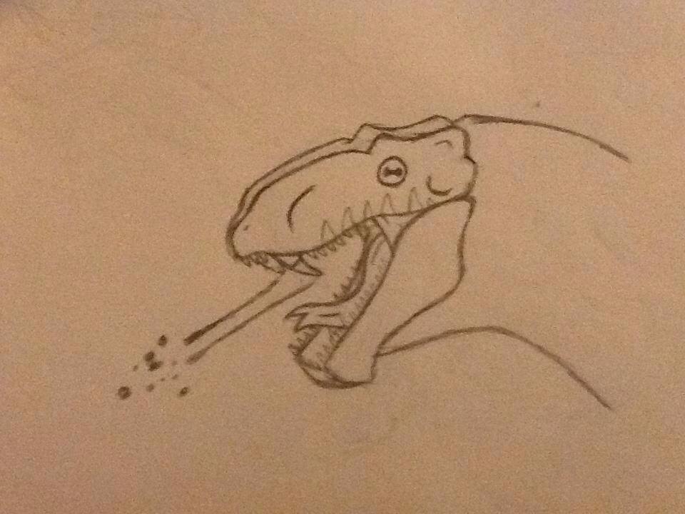 D Rex Head Concept Sketch  #1