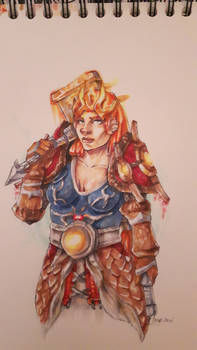 Warcraft: Female Dwarf Shaman (copics)