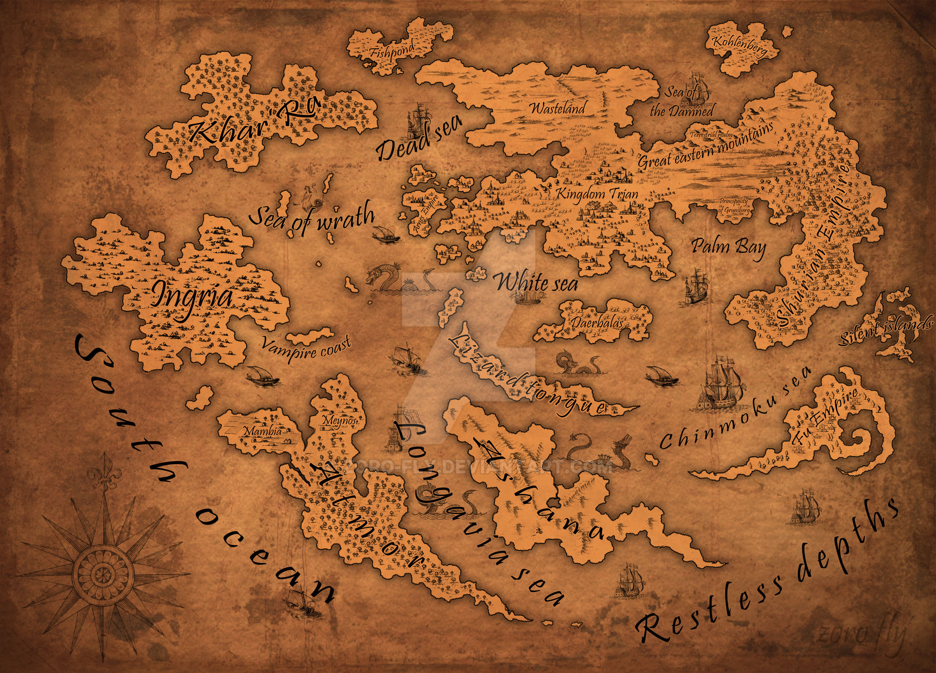 Map of Dark Waters by Zoro-Fly on DeviantArt