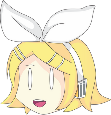 Kagamine Rin Chibi Head Sticker