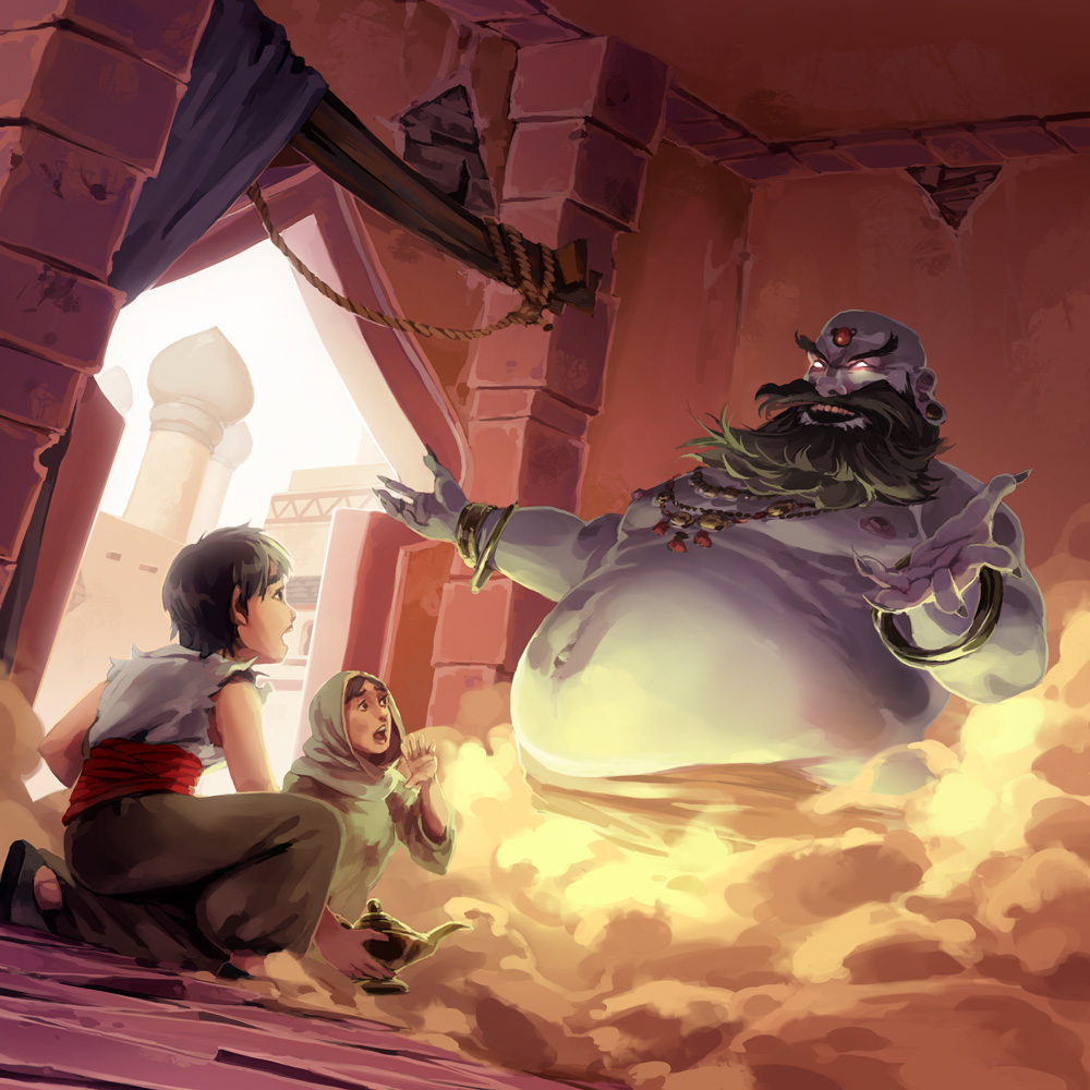 Aladdin and the Magic Lamp by nikogeyer