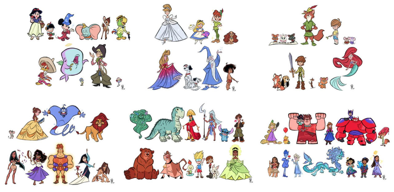 Disney Animation - 100 Years by Gustavo by 340796242 on DeviantArt